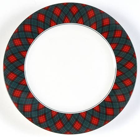 Tartan Plaid Green Salad Plate
