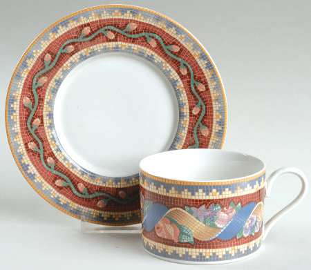 Tesserae Flat Cup & Saucer Set