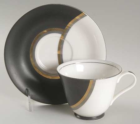 Tucano Black Footed Cup & Saucer Set