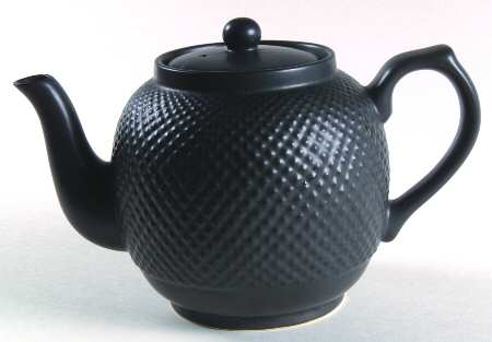 Waffle Black Teapot & Lid