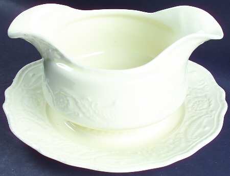 Adam Antique Gravy Boat with Attached Underplate
