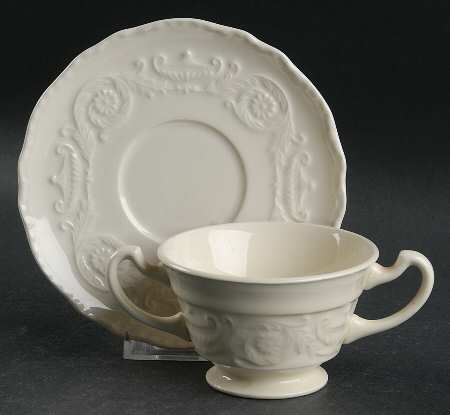 Adam Antique Footed Bouillon Cup & Saucer