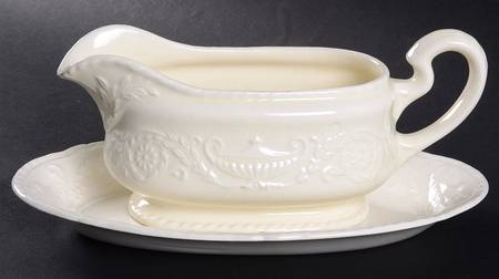 Adam Antique Gravy Boat & Underplate