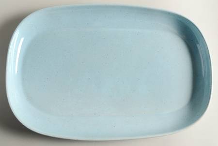 American Modern Glacier Blue 13" Oval Serving Platter