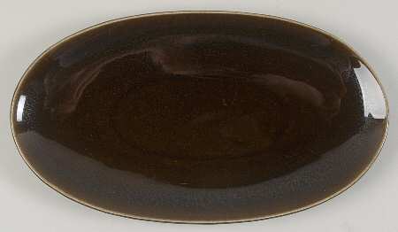 American Modern Black Chutney Relish/Gravy Underplate