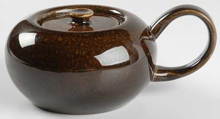 American Modern Black Chutney Sugar Bowl & Lid