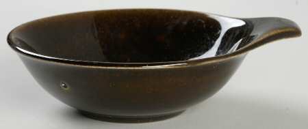 American Modern Black Chutney Lugged Fruit/Dessert (Sauce) Bowl