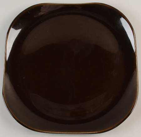 American Modern Black Chutney 12" Square Chop Plate