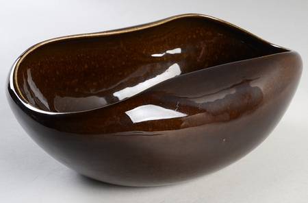 American Modern Black Chutney 11" Large Salad Serving Bowl