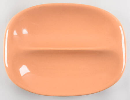American Modern Cantaloupe 13" Oval Divided Vegetable Bowl