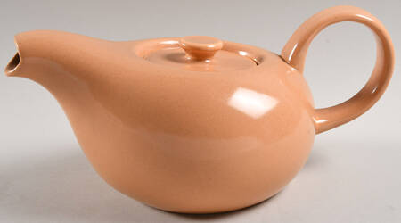 American Modern Cantaloupe Teapot & Lid
