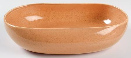 American Modern Cantaloupe 9" Oval Vegetable Bowl