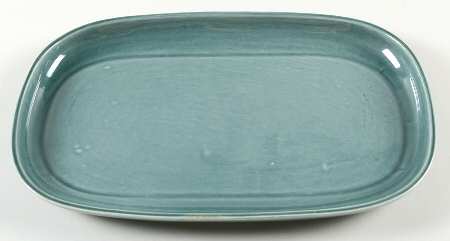 American Modern Cedar Green 13" Oval Serving Platter