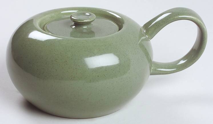 American Modern Cedar Green Sugar Bowl & Lid