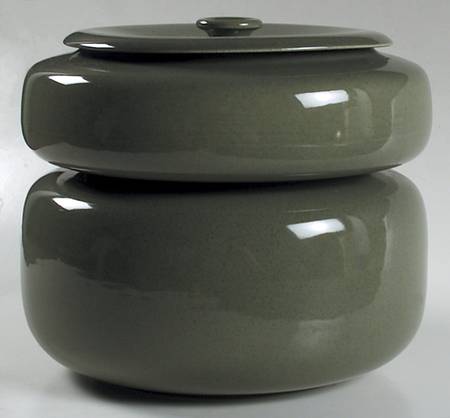 American Modern Cedar Green (3 Piece) Stack Set (Large & Small Bowl with Lid)