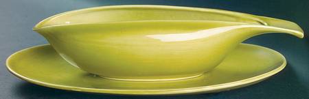 American Modern Chartreuse Gravy Boat & Underplate/Relish