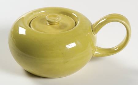 American Modern Chartreuse Sugar Bowl & Lid