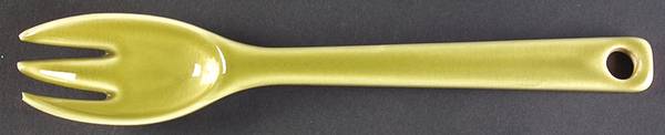 American Modern Chartreuse Salad Serving Fork, Solid Piece