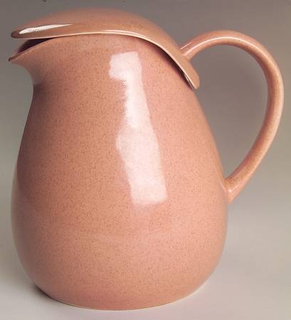 American Modern Coral Pitcher & Lid