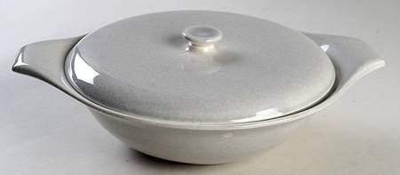 American Modern Granite Gray Round Covered Vegetable