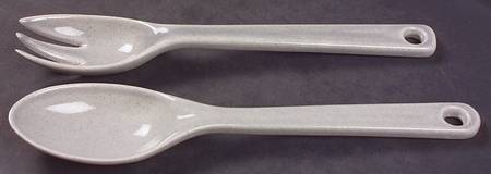 American Modern Granite Gray 2 Piece Salad Set, Solid Piece