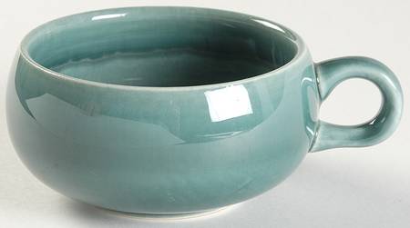 American Modern Seafoam Green Flat Cup