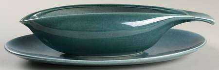 American Modern Seafoam Green Gravy Boat & Underplate/Relish
