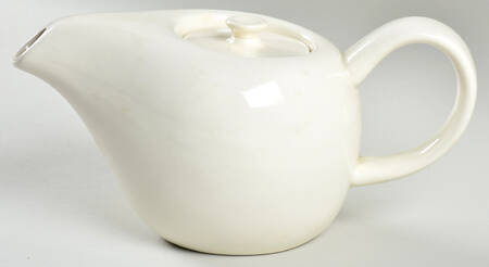 American Modern White Mini Coffee Pot & Lid