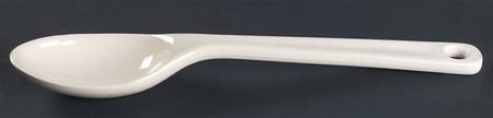 American Modern White Salad Serving Spoon, Solid Piece