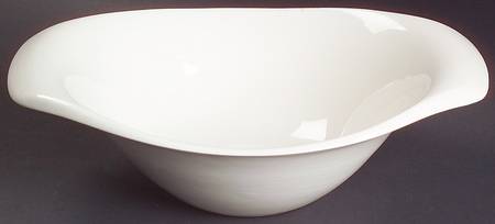 American Modern White Open Sauce Boat