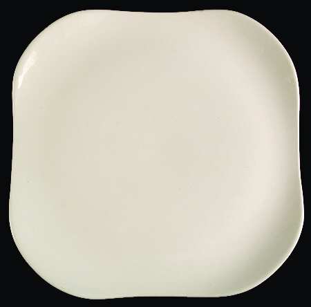American Modern White 12" Square Chop Plate