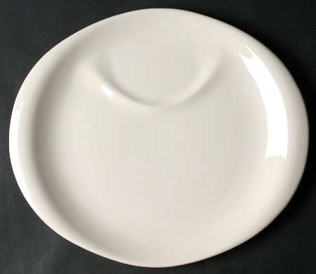 American Modern White Snack Plate