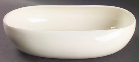 American Modern White 9" Oval Vegetable Bowl