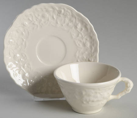 Blush Pink Flat Cup & Saucer Set