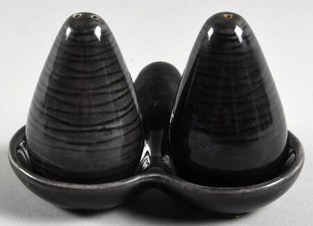 Contempora Charcoal (3 Pc) Salt & Pepper Tray Set