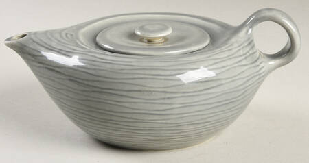 Contempora Mist Gray Individual Teapot & Lid
