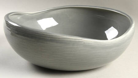 Contempora Mist Gray 11" Large Salad Serving Bowl