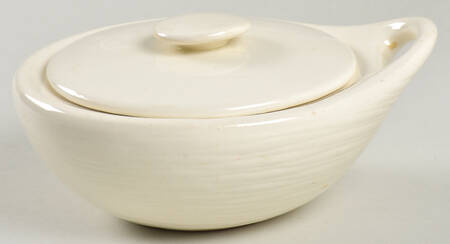 Contempora Sand White Sugar Bowl & Lid