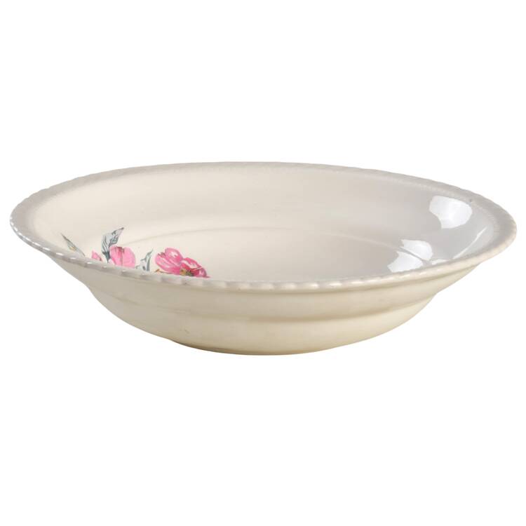 Dogwood Gray 9" Oval Vegetable Bowl
