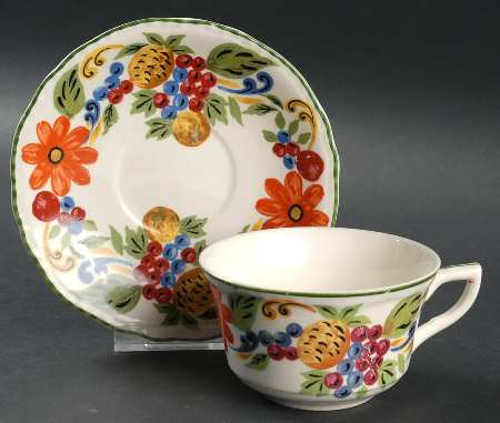 Harvest Flat Cup & Saucer Set