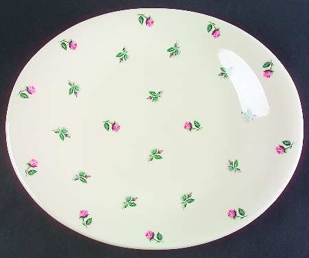 Rosebud 14" Oval Serving Platter