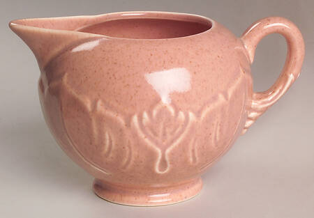 Woodfield Coral (Salmon Pink) Footed Creamer