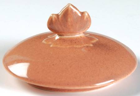 Woodfield Coral (Salmon Pink) Lid for Flat Sugar Bowl