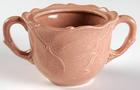Woodfield Coral (Salmon Pink) Large Sugar Bowl No Lid