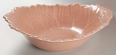 Woodfield Coral (Salmon Pink) 10" Oval Vegetable Bowl