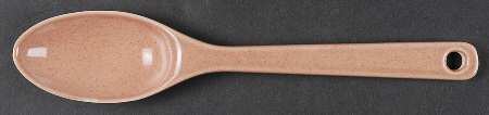 Woodfield Coral (Salmon Pink) Salad Serving Spoon, Solid Piece