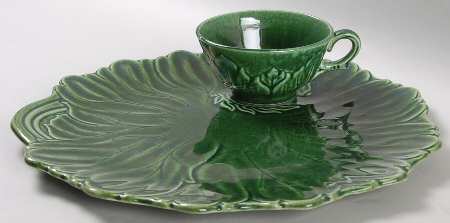 Woodfield Dark Green (Tropic) Video Snack Set w/Flat Cup