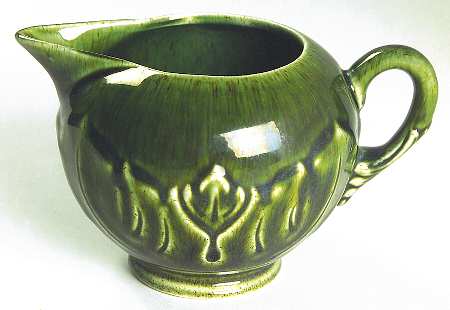 Woodfield Dark Green (Tropic) Footed Creamer