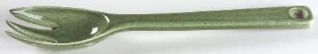 Woodfield Dark Green (Tropic) Salad Serving Fork, Solid Piece