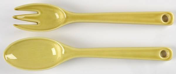 Woodfield Golden Fawn 2 Piece Salad Set, Solid Piece
